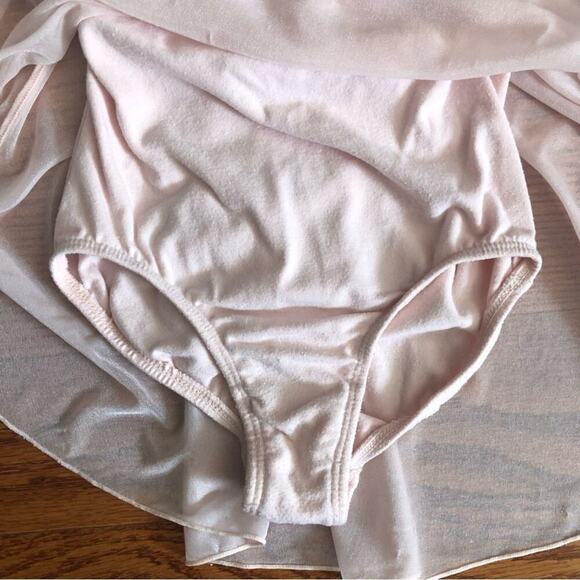 FREESTYLE DANSKIN Tank Leotard Sheer Skirt Pink Girl’s Size 6X - Picture 4 of 9
